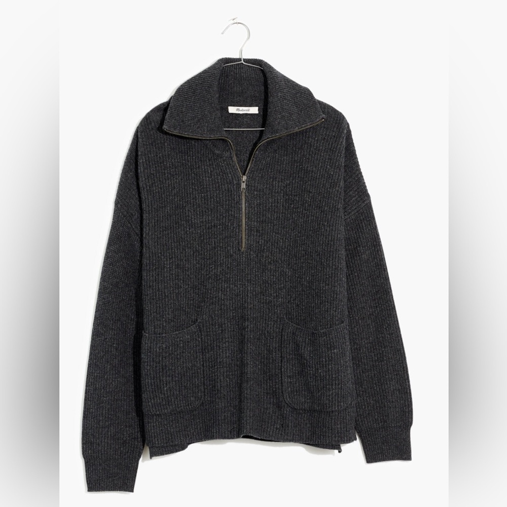 MADEWELL Glenbrook Half-Zip Pullover Sweater grey size XS